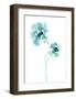 Teal Florals-Lesia Binkin-Framed Art Print
