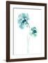 Teal Florals-Lesia Binkin-Framed Art Print