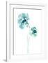 Teal Florals-Lesia Binkin-Framed Art Print