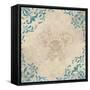 Teal Flourish I-Elizabeth Medley-Framed Stretched Canvas