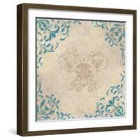 Teal Flourish I-Elizabeth Medley-Framed Art Print