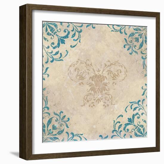 Teal Flourish I-Elizabeth Medley-Framed Art Print