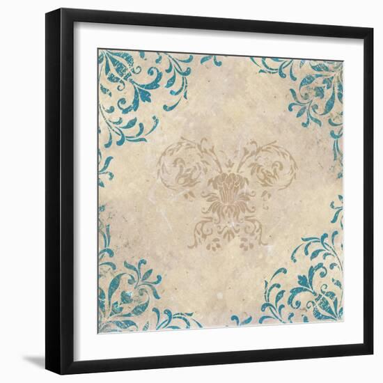 Teal Flourish I-Elizabeth Medley-Framed Art Print