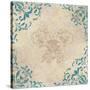 Teal Flourish I-Elizabeth Medley-Stretched Canvas