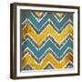 Teal & Gold Modele I-Elizabeth Medley-Framed Art Print