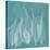 Teal Leaf Xray-Albert Koetsier-Stretched Canvas