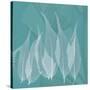 Teal Leaf Xray-Albert Koetsier-Stretched Canvas