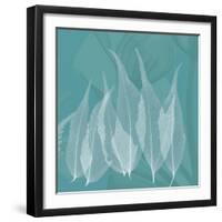 Teal Leaf Xray-Albert Koetsier-Framed Premium Giclee Print