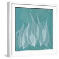 Teal Leaf Xray-Albert Koetsier-Framed Premium Giclee Print