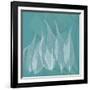 Teal Leaf Xray-Albert Koetsier-Framed Art Print