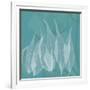 Teal Leaf Xray-Albert Koetsier-Framed Art Print