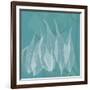 Teal Leaf Xray-Albert Koetsier-Framed Art Print