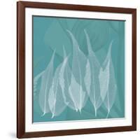 Teal Leaf Xray-Albert Koetsier-Framed Art Print