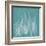 Teal Leaf Xray-Albert Koetsier-Framed Art Print