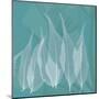 Teal Leaf Xray-Albert Koetsier-Mounted Art Print