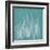 Teal Leaf Xray-Albert Koetsier-Framed Art Print