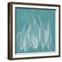 Teal Leaf Xray-Albert Koetsier-Framed Art Print