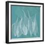 Teal Leaf Xray-Albert Koetsier-Framed Art Print