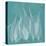 Teal Leaf Xray-Albert Koetsier-Stretched Canvas