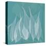 Teal Leaf Xray-Albert Koetsier-Stretched Canvas