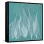 Teal Leaf Xray-Albert Koetsier-Framed Stretched Canvas