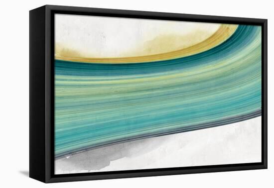 Teal Lines-null-Framed Stretched Canvas