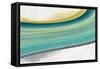 Teal Lines-null-Framed Stretched Canvas