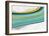 Teal Lines-null-Framed Premium Giclee Print