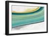 Teal Lines-null-Framed Premium Giclee Print