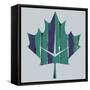 Teal Maple Leaf-Summer Tali Hilty-Framed Stretched Canvas