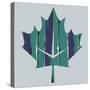 Teal Maple Leaf-Summer Tali Hilty-Stretched Canvas