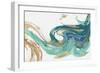 Teal Marble-null-Framed Art Print