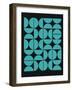 Teal Mid Century Composition-Eline Isaksen-Framed Art Print