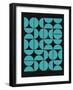 Teal Mid Century Composition-Eline Isaksen-Framed Art Print