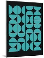 Teal Mid Century Composition-Eline Isaksen-Mounted Art Print