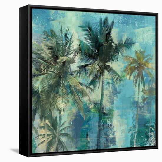 Teal Palms-Eric Yang-Framed Stretched Canvas