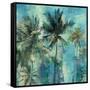 Teal Palms-Eric Yang-Framed Stretched Canvas