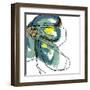 Teal Petals-Jan Weiss-Framed Art Print