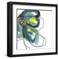 Teal Petals-Jan Weiss-Framed Art Print