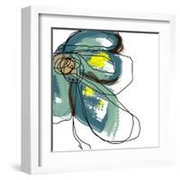 Teal Petals-Jan Weiss-Framed Art Print