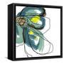 Teal Petals-Jan Weiss-Framed Stretched Canvas