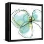 Teal Petals-Jan Weiss-Framed Stretched Canvas