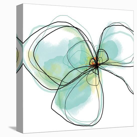 Teal Petals-Jan Weiss-Stretched Canvas