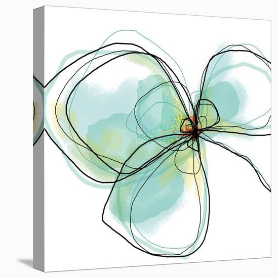 Teal Petals-Jan Weiss-Stretched Canvas