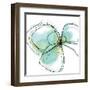 Teal Petals-Jan Weiss-Framed Art Print