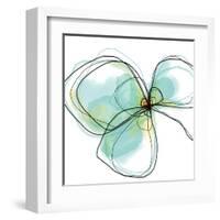 Teal Petals-Jan Weiss-Framed Art Print