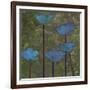 Teal Poppies I-Ricki Mountain-Framed Art Print