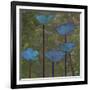 Teal Poppies I-Ricki Mountain-Framed Art Print