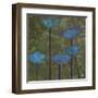 Teal Poppies I-Ricki Mountain-Framed Art Print