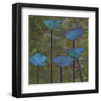 Teal Poppies I-Ricki Mountain-Framed Art Print